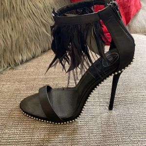 Missguided Feathered Heels/Sandals
